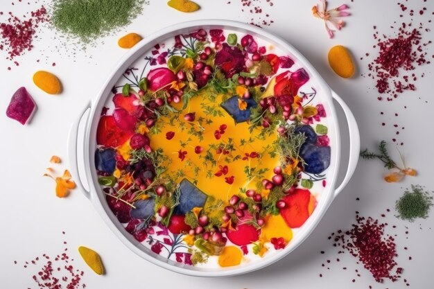 Talerz z aromatycznym daniem